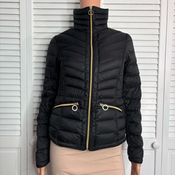 MICHAEL KORS Black Puffer Jacket Size Small - Picture 1 of 8